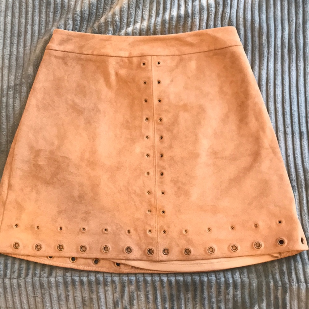 Express Tan Suede Skirt